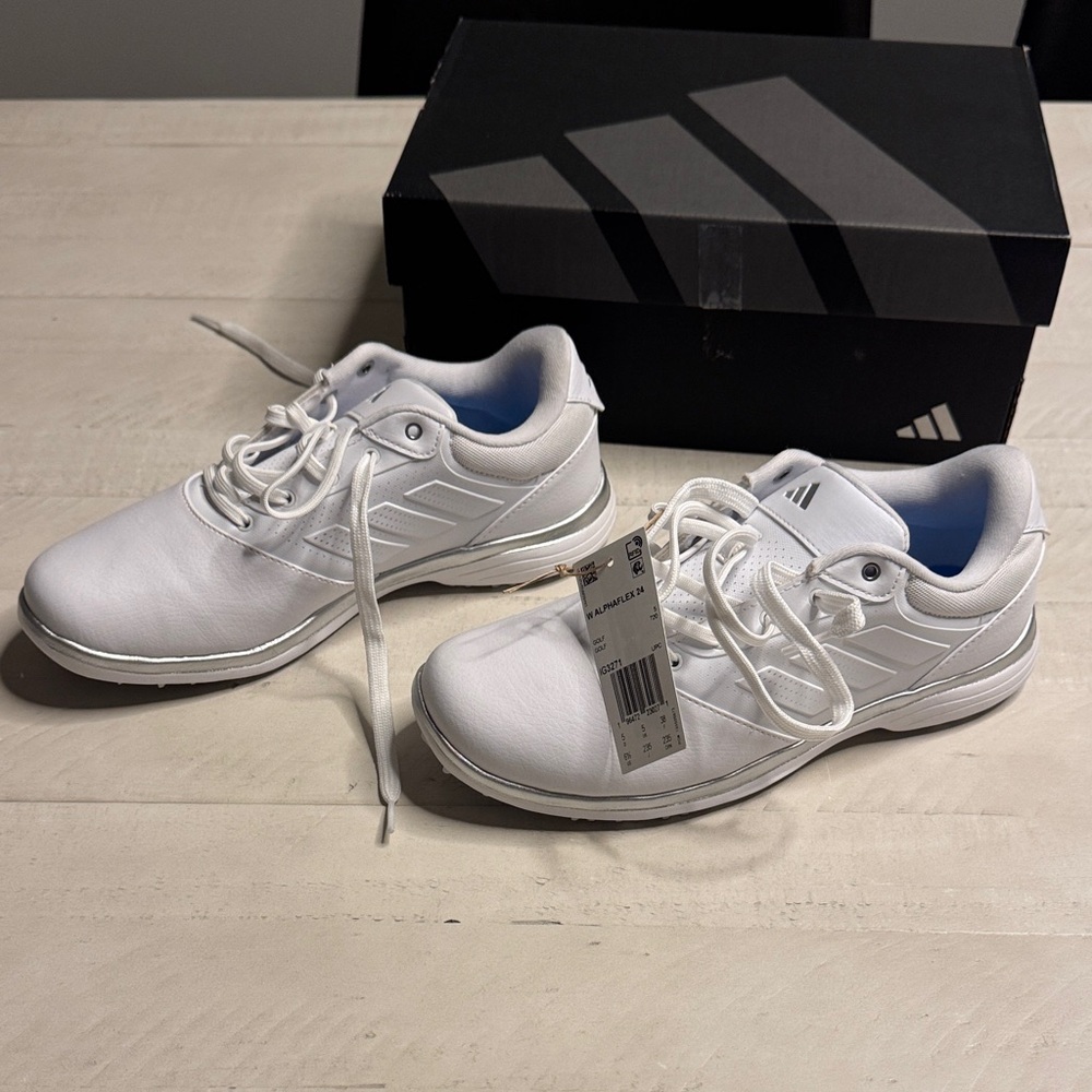 adidas White Golf Shoes